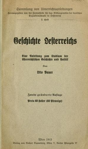 Tapa de Geschichte Oesterreichs