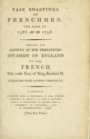 Tapa de Vain boastings of Frenchmen the same in 1386 as in 1798