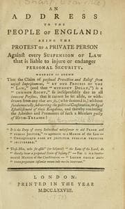 Tapa de An address to the people of England
