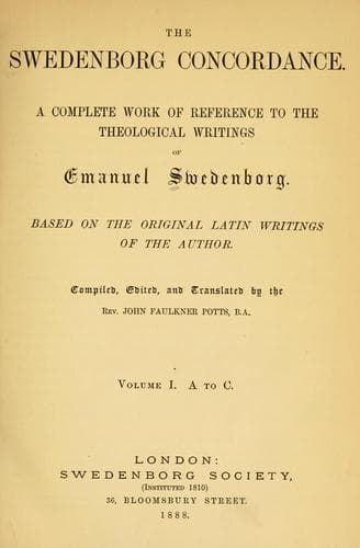 Tapa de The Swedenborg concordance