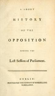 Tapa de A short history of the opposition during the last session of Parliament