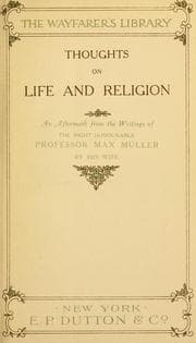 Tapa de Thoughts on life and religion