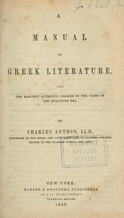 Tapa de A Manual Of Greek Literature