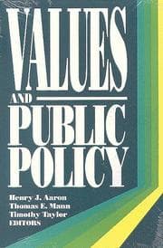 Tapa de Values and public policy