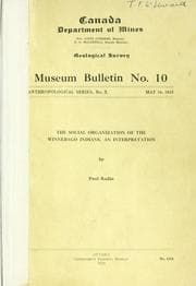 Tapa de The social organization of the Winnebago Indians
