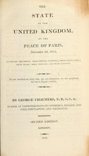 Tapa de The state of the United Kingdom at the Peace of Paris, November 20, 1815