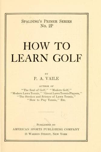 Tapa de How to learn golf