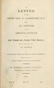 Tapa de A letter to the Right Hon. N. Vansittart, M.P
