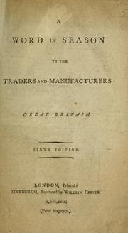 Tapa de A word in season to the traders and manufacturers, Great Britain