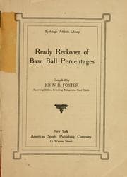 Tapa de Ready reckoner of base ball percentages