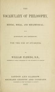 Tapa de The vocabulary of philosophy, mental, moral, and metaphysical