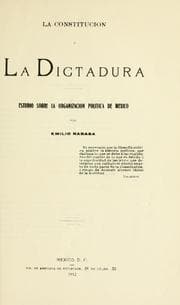 Tapa de La constitucion y la dictadura