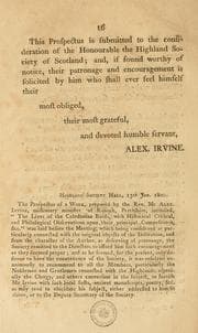 Tapa de Prospectus of a work to be intitled The lives of the Caledonian bards