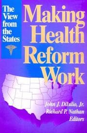 Tapa de Making health reform work