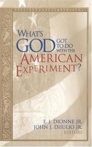 Tapa de What's God got to do with the American experiment?