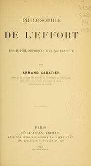 Tapa de Philosophie de l'effort
