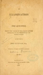 Tapa de An examination of the question