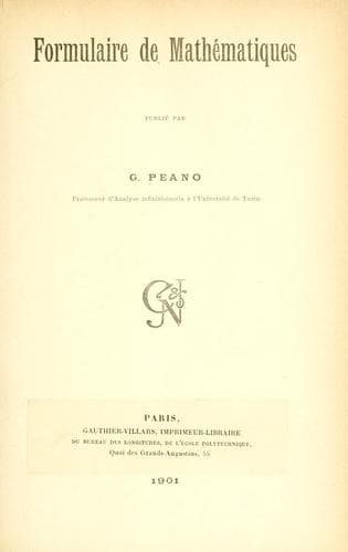 Tapa de Formulaire des mathematiques
