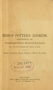 Tapa de Bishop Potter's address
