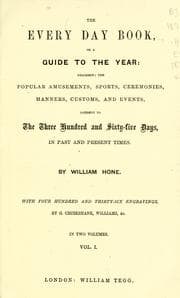 Tapa de The everyday book; or, A guide to the year