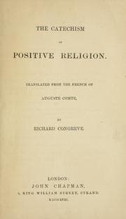 Tapa de The catechism of positive religion