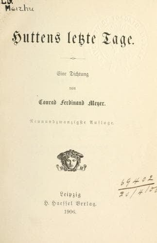 Tapa de Huttens letzte Tage