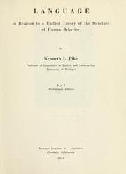 Tapa de Language in relation to a unified theory of structure of human behavior