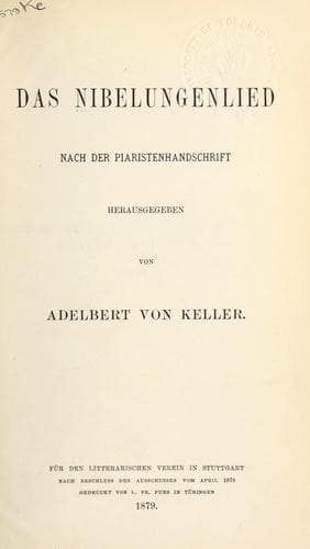 Tapa de Das Nibelungenlied