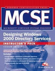 Tapa de MCSE Designing Windows 2000 Directory Services Instructor's Pack