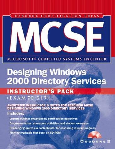 Tapa de MCSE Designing Windows 2000 Directory Services Instructor's Pack
