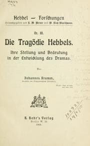 Tapa de Die Tragödie Hebbels