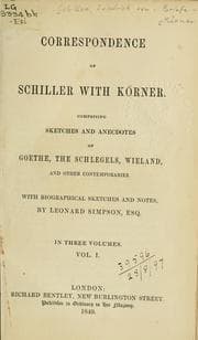 Tapa de Correspondence with Körner