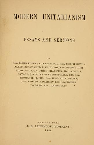 Tapa de Modern Unitarianism
