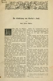 Tapa de Die Entstehung von Goethe's Faust