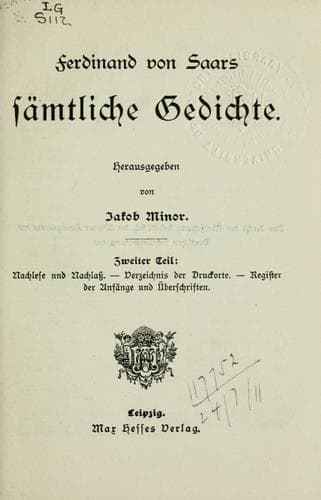 Tapa de Sämtliche Werke