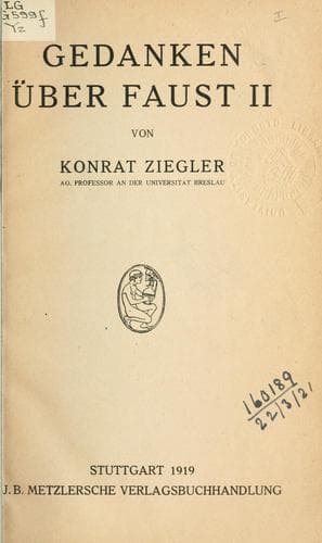 Tapa de Gedanken über Faust II
