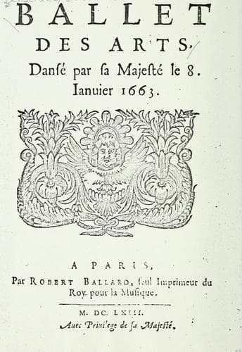 Tapa de Ballet des arts
