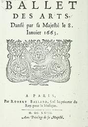 Tapa de Ballet des arts