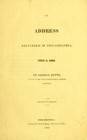 Tapa de An address delivered in Philadelphia, July 4, 1826