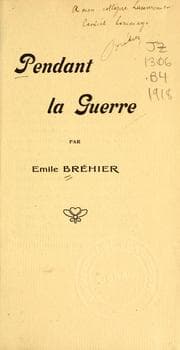 Tapa de Pendant la guerre