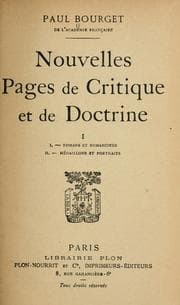 Tapa de Nouvelles pages de critique et de doctrine
