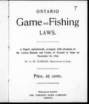 Tapa de Ontario game and fishing laws