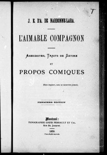Tapa de L' aimable compagnon