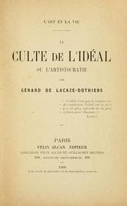 Tapa de Le culte de l'idéal, ou, L'artistocratie