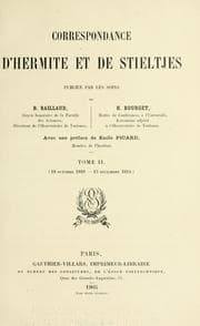 Tapa de Correspondance d'Hermite et de Stieltjes
