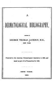 Tapa de A Dermatological Bibliography