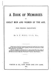 Tapa de A Book of Memories of Great Men and Women of the Age ..