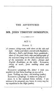 Tapa de The Adventures of Mr. John Timothy Homespun in Switzerland: Stolen from the French of Tartaron ..