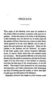 Tapa de A Commentary on the Epistle to the Hebrews: In Two Volumes