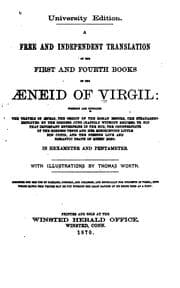 Tapa de A Free and Independent Translation of the First and Fourth Books of the Aeneid of Virgil ..